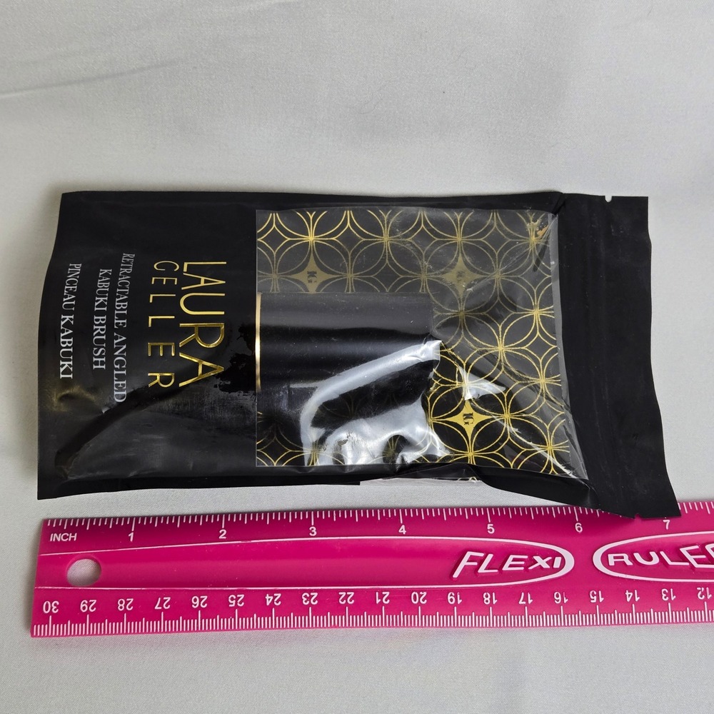 3 Laura Geller Makeup Brushes, 2 Retractable Kabuki & Dual Ended Blush & Bronzer - Picture 5 of 12